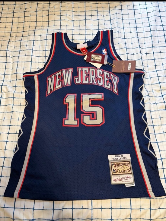 Mitchell & Ness Other - Vince Carter Mitchell & Ness Navy New Jersey #15 Hardwood Classics Jersey